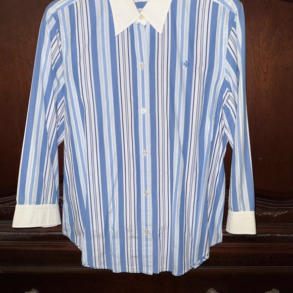 Blue and White Striped women’s Shirt - Picture 1 of 4
